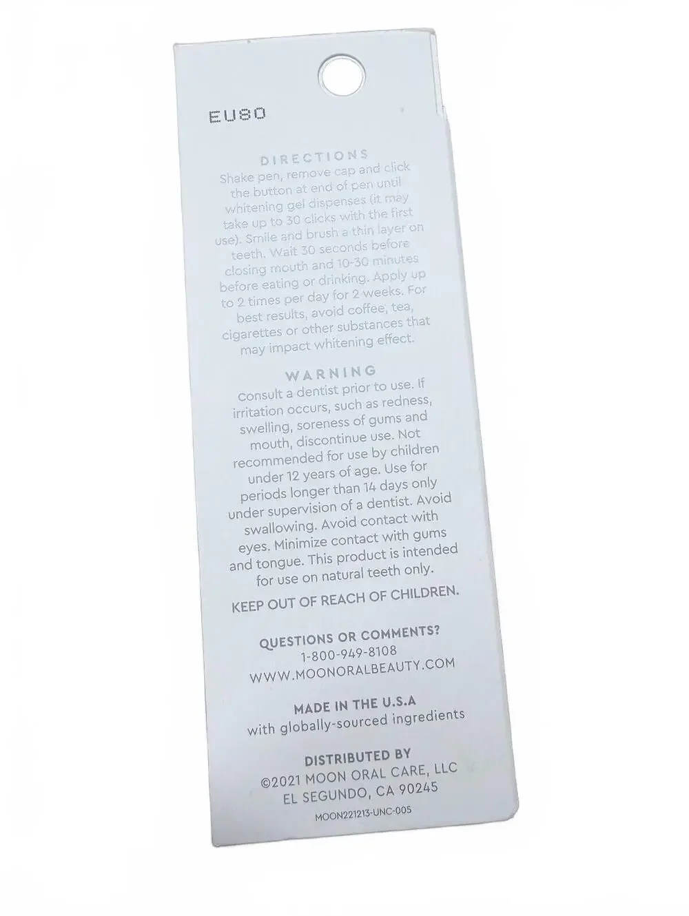 MOON Platinum Advanced Teeth Whitening Pen 2.65ml New